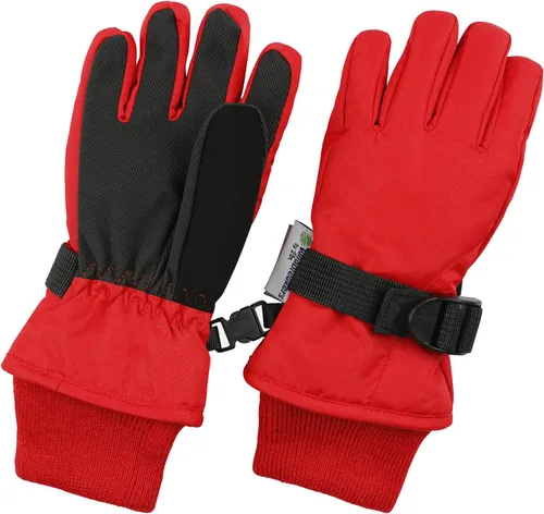 Vista 11 de Waterproof Kids Ski Snow Gloves, 100G 3M Thinsulate Warm Winter Boys Girls Negro
