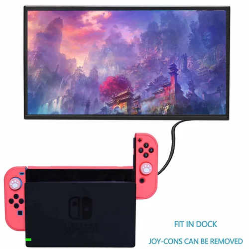 Vista 8 de COMCOOL Dockable Case for Nintendo Switch 3 in 1 Protective Cover Case for Nintendo Switch and Joy-Con Controller with Screen Protector and Thumb