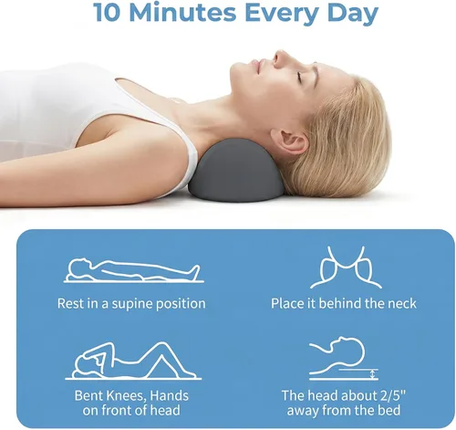 Vista 5 de Almohada de cuello pequeña para aliviar la presión del dolor cervical con suave y transpirable