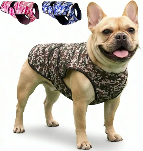 Vista 19 de Chaleco refrescante para perro, chaqueta de refrigeración de microfibra de 2 capas, azul, talla XS Longer cooling duration, balanced comfort, UV