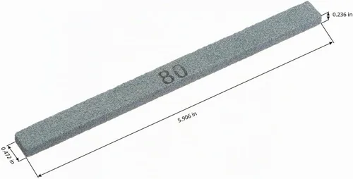 Vista 2 de uxcell Piedras de afilar 80 grano verde carburo de silicio cuchillo piedra de pulido piedra de afilar 2pcs