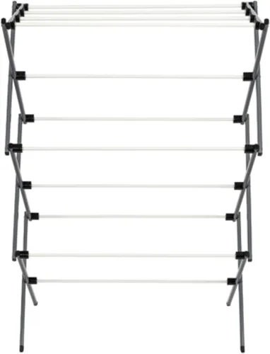 Vista 6 de Honey-Can-Do Estante de secado de ropa plegable de metal, 50 libras, 29 x 14.2 x 42.1 pulgadas, blanco y gris
