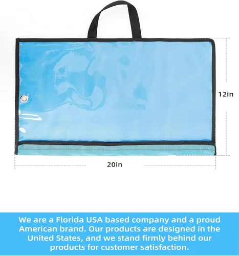 Vista 7 de BLUEWING Bolsa de barra esparcidora de pesca prémium de 18 pulgadas, adecuada para agua salada y agua dulce, tamaño 20 x 12 pulgadas