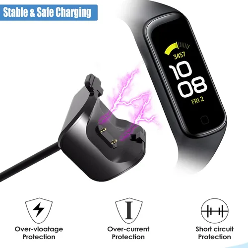 Vista 3 de Cargador compatible con Samsung Galaxy Fit 2, cable de carga USB de repuesto, adaptador de accesorios para Samsung Galaxy Fit 2