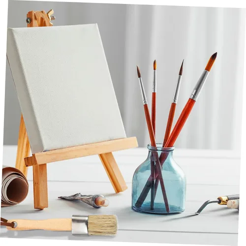 Vista 7 de EXCEART Juego de pinceles redondos de mango de madera Jumbo Brush Prop para pintura de propósito
