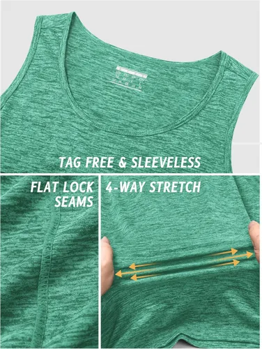 Vista 6 de TACVASEN Camisetas sin mangas para hombre, de secado rápido, sin mangas, para entrenamiento, musculación, fisicoculturismo, gimnasio, rendimiento