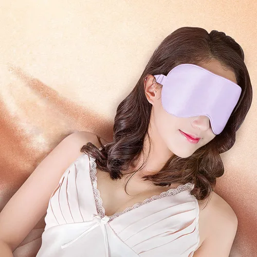 Vista 9 de Máscara de ojos de seda para dormir, lavanda, máscara para dormir para hombres y mujeres, ojos suaves para yoga, meditación, diseño de bloqueo