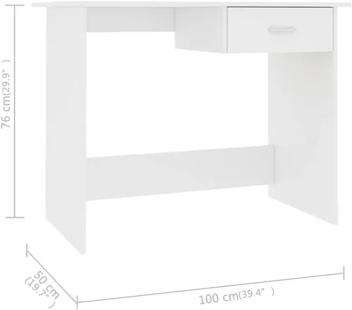 Vista 2 de Escritorio, mesa de estudio, escritorios de maquillaje, escritorio ejecutivo, escritorio de dormitorio, con un cajón, para escritorio de oficina