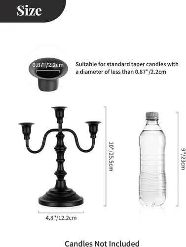 Vista 3 de NUPTIO Candelabros Portavelas Negros: Candelabros Vintage Candelabros 3