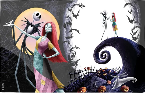 Vista 2 de Tervis Disney - The Nightmare Before Christmas Jack and Sally Tumbler Aislado de 16 onzas, Transparente