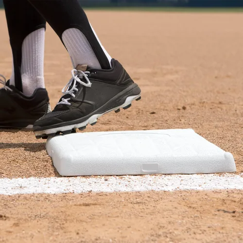 Vista 5 de Champion Sports Pro - Juego de primera base doble - Primera base doble biselada duradera - Construcción sólida de una pieza - Juego de 3 anclajes