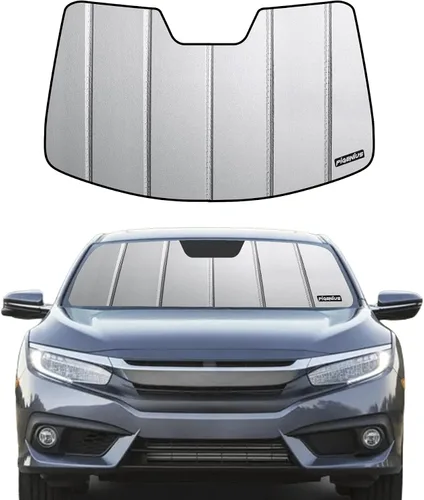 Vista 7 de Pigenius Parasol para parabrisas Honda Civic 2016-2018 (no gira), acabado plateado metálico