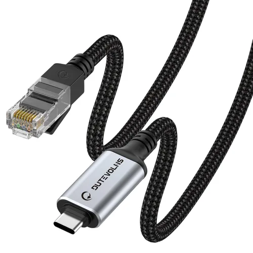 Vista 8 de Cable USB a Ethernet 3,3 pies, adaptadores USB 3.0 A a RJ45 macho de nylon, conexión Gigabit directa, compatible con laptop, PC de escritorio