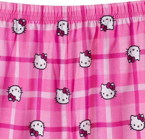 Vista 3 de Hello Kitty Girls Pajama Pants and Sleep Shirt Sets 4 Piece PJ Top and Bottom Sleepwear Set for Girls Pajamas for Kids