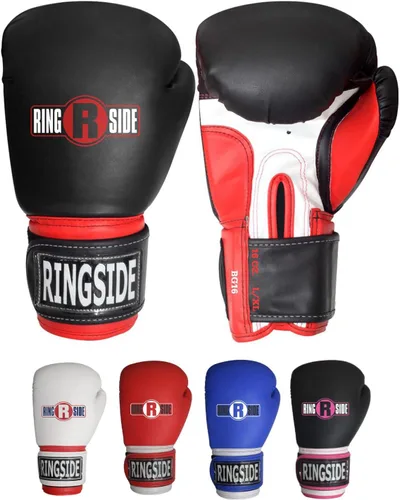 Vista 12 de Ringside Guantes de entrenamiento de boxeo de estilo profesional Kickboxing Muay Thai Gel Sparring Guantes para saco de boxeo Negro/Rosa