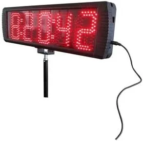 Vista 2 de Portátil 5 "5 dígitos LED carrera cronometraje reloj H: MM: SS formato para eventos corrientes, rojo