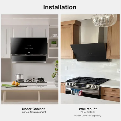 Vista 8 de Campana extractora Under Cabinet R-MAX2 de 30 pulgadas, campana de cocina de 1100 CFM con motor BLDC, serie de ventilación inclinada, control