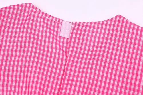 Vista 6 de Disfraz de vaquera para niñas, vestido de vaquera occidental de Halloween con sombrero de vaquero rosa