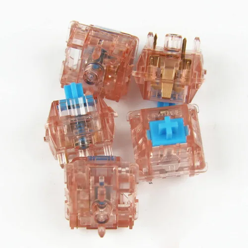 Vista 4 de 35 interruptores de vástago SMD RGB Mx de 5 pines para teclado mecánico (azul chocolate)