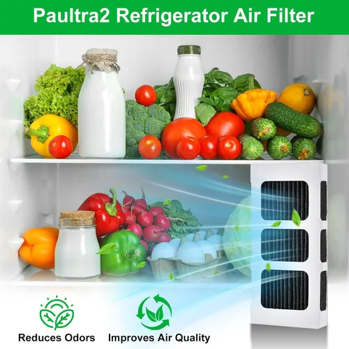 Vista 3 de Paquete de 6 filtros de aire para refrigerador Paultra2, compatible con Frigidaire Pure Air Ultra 2, Pure Air Ultra II, filtro de aire