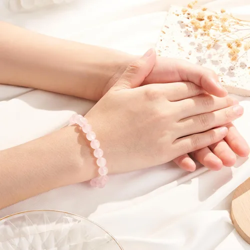 Vista 4 de Seyaa Pulsera de yoga para aliviar el estrés y la ansiedad, piedra de cristal natural, regalos curativos para mujeres, hombres y adolescentes