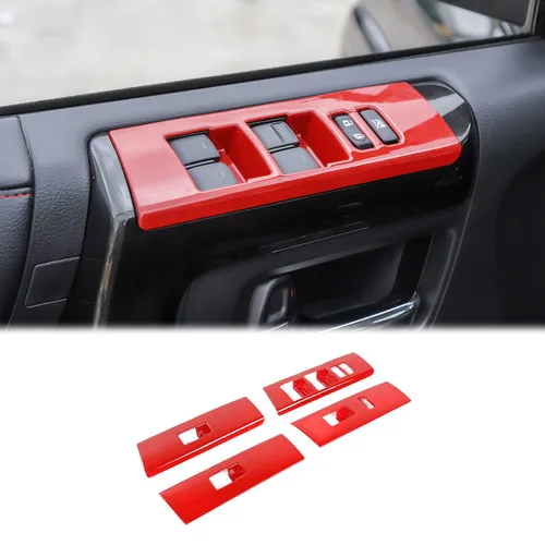 Vista 8 de Voodonala Panel de interruptores de ventana para Toyota 4Runner 2010-2024, cubierta de panel de manija lateral compatible con Toyota 4Runner SUV