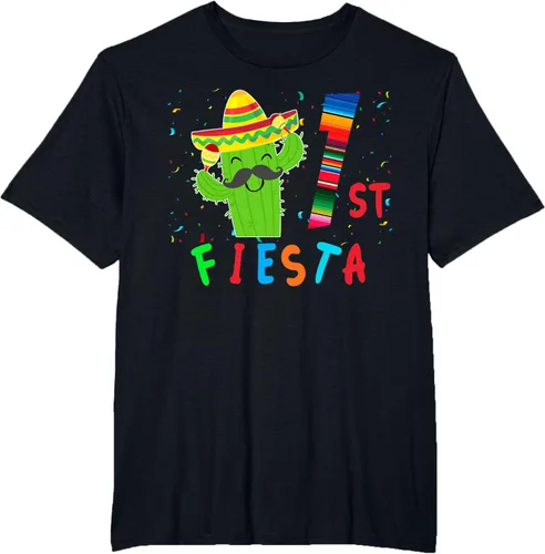 Vista 78 de Camiseta mexicana para fiesta temática de cumpleaños a juego, Negro, S