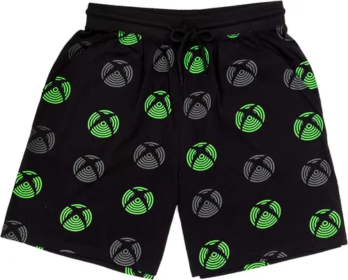 Vista 6 de XBOX Pijamas para hombre y adultos, camiseta negra y pantalones cortos, mercancía