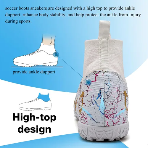 Vista 5 de Zapatos de fútbol para hombre y mujer, zapatos de fútbol para Big Boy AG TF