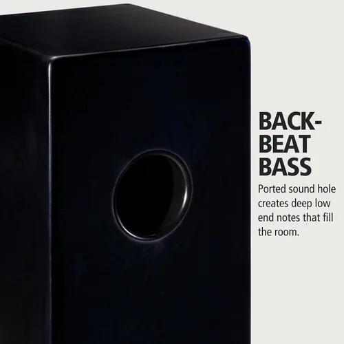 Vista 2 de Cajón de Bajo Backbeat Jumbo con Orificio de Sonido Portado y Bordones — NO FABRICADO EN CHINA — Para Música Acústica, Toca con Tus Manos, GARANTÍA