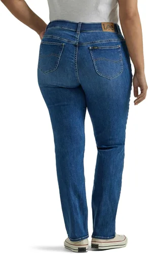 Vista 3 de Lee Jeans de pierna recta Ultra Lux Comfort con Flex Motion para mujer, Brillo cobalto