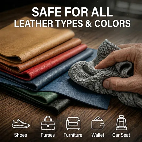 Vista 6 de Leather Hero Top Coat - Sellador de cuero y acabado protector para tinte, pintura, asientos de automóvil, zapatos y más - Restaurador