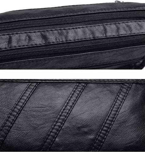 Vista 7 de Bolsos cruzados impermeables para mujer, bolso bandolera casual de piel sintética para mujer, bolso cruzado
