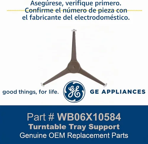 Vista 3 de GE WB06X10584 Soporte de bandeja giratoria OEM genuino para microondas GE