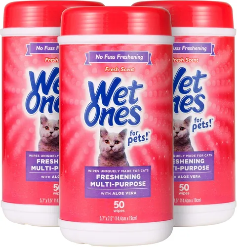 Vista 13 de Wet Ones Paquete mixto de 13 toallitas húmedas para humanos y gatos, aroma fresco 10 paquetes de toallitas antibacterianas para manos y cara, 20