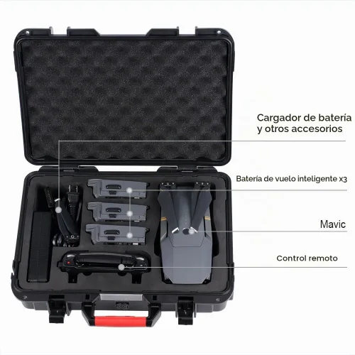 Vista 2 de Smatree Estuche de transporte impermeable de 10.2 L compatible con Mavic Platinum/Pro Mavic-Fly More Combo (no apto para Mavic 2 Pro/Zoom)