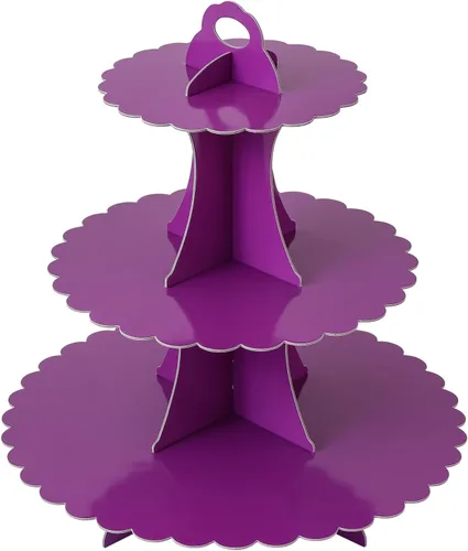 Vista 26 de Soleebee Soporte para Cupcakes de 3 Niveles, Torre de Cupcakes de Cartón, Torre de Soporte para Pasteles de Postre para Decoración de Cumpleaños