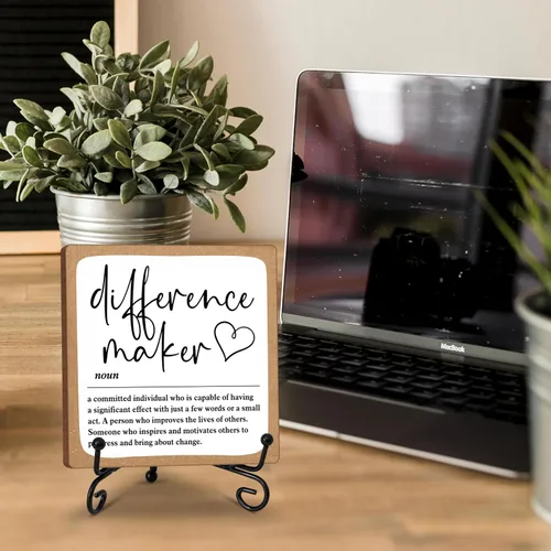 Vista 4 de Diference Maker - Regalo de agradecimiento para mujeres, profesores, mentores, entrenadores, jefes, gerentes, regalos de jubilación, decoración