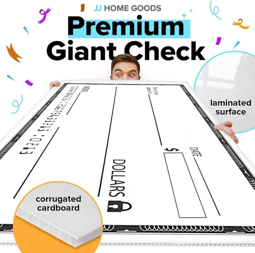 Vista 4 de Cuadros gigantes reutilizables [60 x 30 pulgadas] – Cheques grandes de borrado en seco para presentaciones, cheques de gran