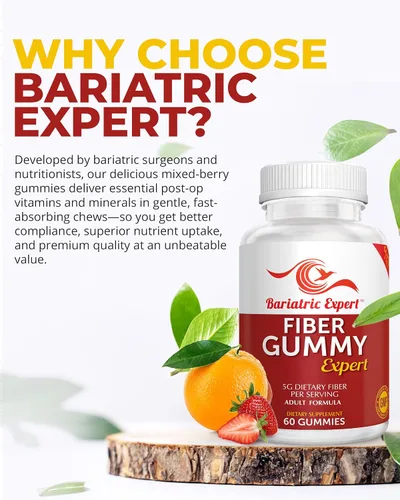Vista 6 de Bariatric Expert Fiber Vitamin – Suplemento dietético de fusión rápida para adultos después de la cirugía bariátrica, 60