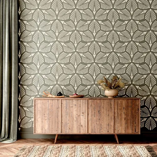 Vista 5 de Plantillas geométricas grandes de 12 pulgadas para manualidades, plantillas reutilizables de pintura de cara y pared para arte y decoración