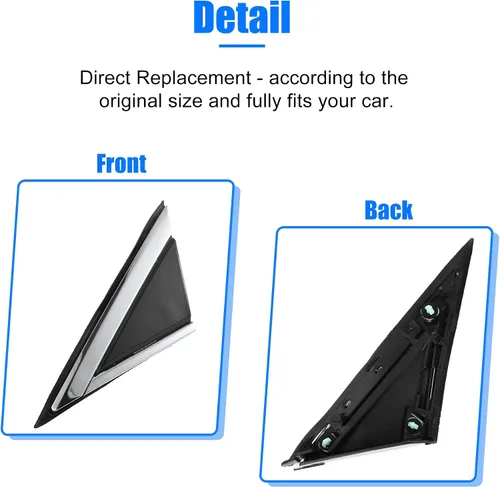 Vista 6 de X AUTOHAUX Espejo delantero izquierdo esquina triángulo Fender cubierta retrovisor triángulo Trim Panel para Cadillac SRX 2010-2016 22774041
