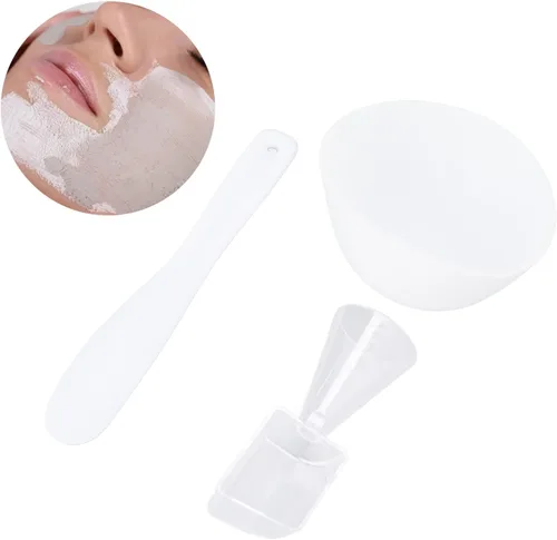 Vista 6 de ZJchao Juego de tazones para mezclar mascarillas faciales, juego de tazones de máscara facial, tazones para mezclar, kit de espátula, cuchara