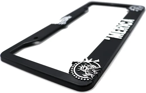 Vista 2 de Merica' for America - Marco elevado 3D para placa de matrícula 1 paquete de cubierta para placa de automóvil de Estados Unidos Soporte universal