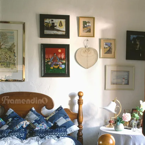 Vista 4 de Framendino, Abanicos de bambú natural de Riffia hechos a mano para decoración de pared de boda de verano