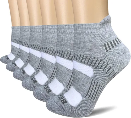 Vista 9 de BERING Calcetines deportivos para correr al tobillo para mujer (6 pares)