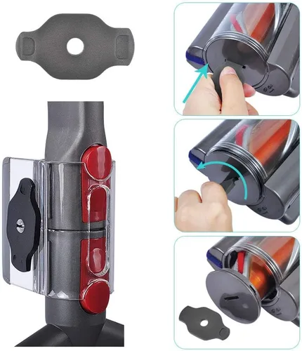 Vista 4 de KEEPOW Soporte de accesorios compatible con aspiradora Dyson V11 V10 V8 V7 con llave de cepillo de rodillo, 1 paquete