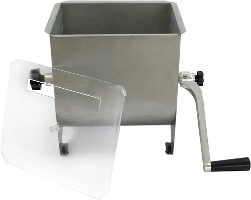 Vista 4 de Chard MM-102, Mezclador de carne con tolva de acero inoxidable, 20 libras, plata