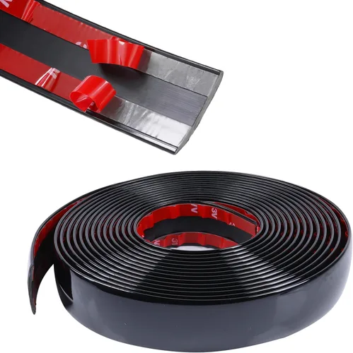 Vista 8 de Moldura Automotriz de 16 Pies de 1-3/16" (30mm) de Ancho Negro Brillante Molduras Laterales de Automóvil Protegidas contra UV Resistentes a Rayones