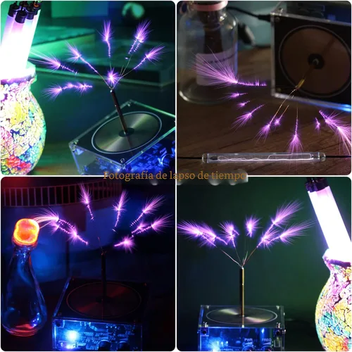 Vista 7 de Joytech Bluetooth Music Tesla Coil Arco Plasma Bocina de transmisión inalámbrica Modelo de juguete de escritorio experimento SSTC SS02